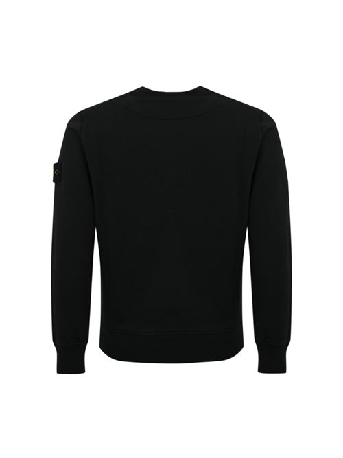 Felpa 6100060 in cotone Black STONE ISLAND | 6100060S0051V0029